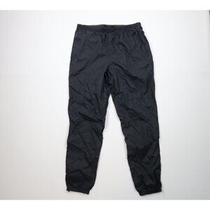 Vintage 80s 90s Nike Mens Large Thrashed Nylon Windbreaker Joggers Pants Black